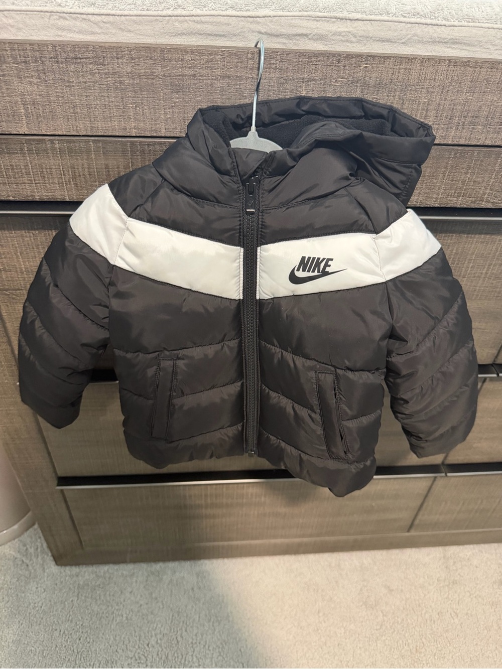 Nike Black Jacket with White Logo Accent
